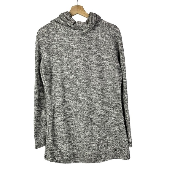 Merona Heather Gray Cowl Neck Knit Pullover Sweater M - Picture 2 of 4